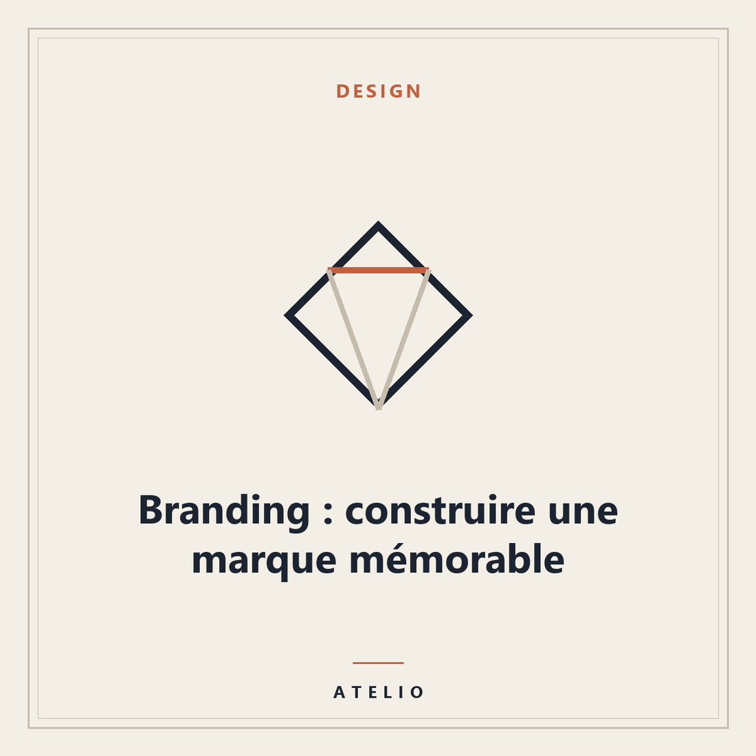 Branding : construire une marque mémorable — couverture Atelio