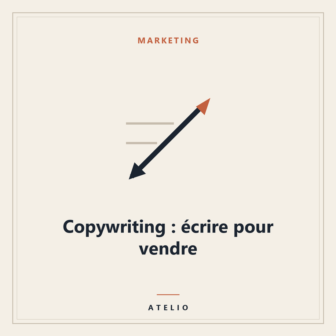 Copywriting : écrire pour vendre — couverture Atelio