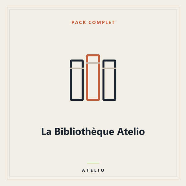 La Bibliothèque Atelio — couverture du pack